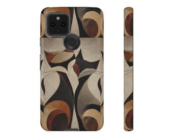 Abstract Cat Art Phone Case | 3D Wrap, Impact-Resistant