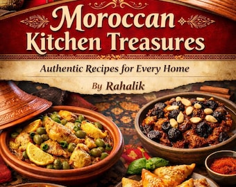 Libro de cocina marroquí en PDF: Recetas auténticas marroquíes, Tagine, Cuscús, Harira, Cocina marroquí, Libro de recetas digital, Guía de cocina mediterránea