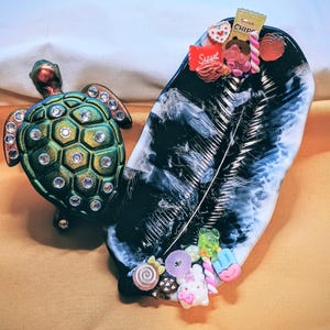 Sea Turtle Keepsake Trinket Box with Bonus Kawaii Trinket Candy Dish