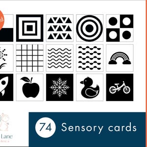 Colección de 74 Tarjetas en Blanco y Negro para Bebés – ¡Despierta su Curiosidad desde el Primer Día! Imprimible Digital