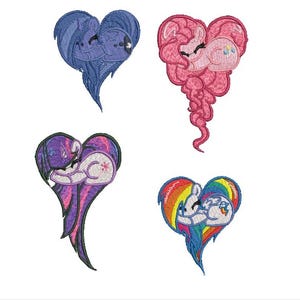 4 Different Heart Little Pony Different Formats and Sizes Bundle