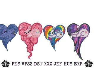 4 verschillende Heart Little Pony-bundels met verschillende formaten en maten