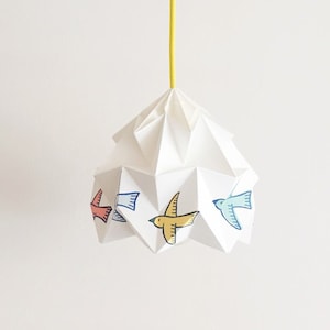 Vogel Lampe, Tier Lampe, Pendelleuchte, Pendelleuchte, Pendelschirm, Origami Lampe Moth Birds light Bild 1