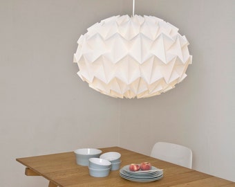 papieren origami lampenkap Signature - maat XL - hanglamp