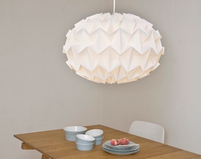 Featured listing image: paper origami lampshade Signature - size XL - pendant lamp