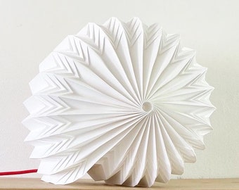 Paper nautilus lampshade, Paper hanging lamp, Statement light fixture, Natural organic origami lampshade