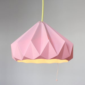 paper origami lampshade Chestnut pink image 1