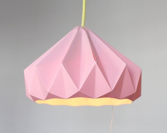 Papier Origami Lampenschirm Kastanie rosa