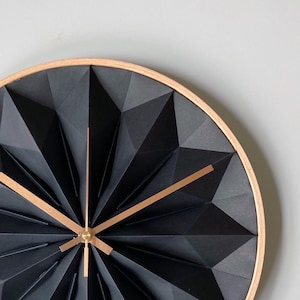 NEW: wooden origami wall clock image 3