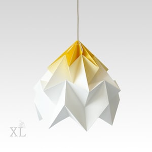 XL Moth origami lamp gradient yellow