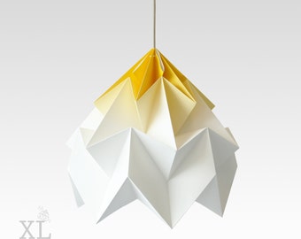 XL Moth origami lamp gradient yellow