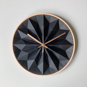 NEW: wooden origami wall clock