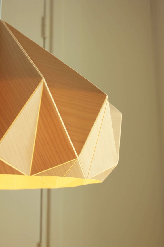 Chestnut lamp from birch wood veneer