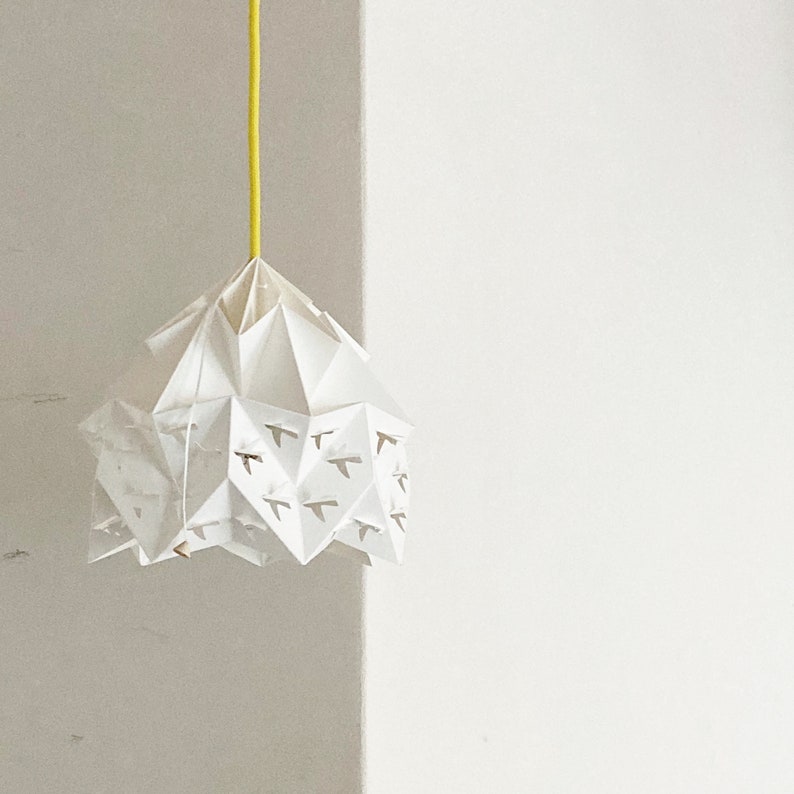 Papercut Vogel Origami Lampe Bild 1