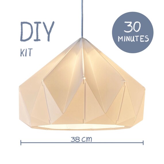 DIY Kit Origami Lamp Chestnut White Etsy Australia