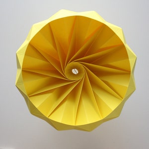 paper origami lamp Chestnut Autumn Yellow. Pendant lighting for bedroom, living room or nursery. image 3