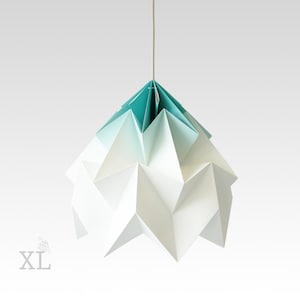 lamp origami Moth XL gradient mint. Lamp for bedroom, living room or nursery.