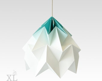 lamp origami Moth XL gradient mint. Lamp for bedroom, living room or nursery.