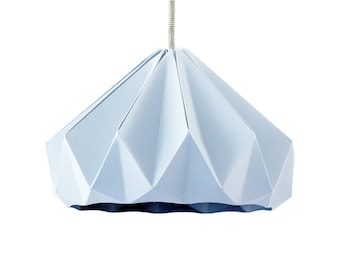 origami lamp Chestnut pastel blue