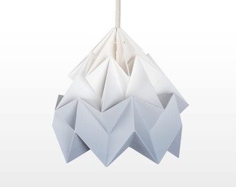 Moth origami lampshade gradient grey