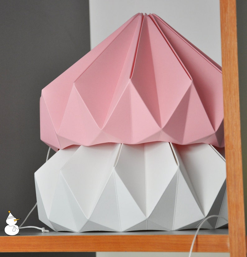 paper origami lampshade Chestnut pink image 5