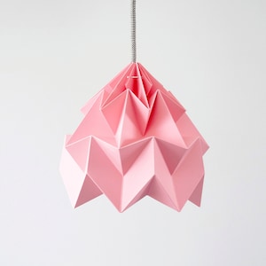 Lampada a sospensione, Lampada a sospensione, Paralume a sospensione, Lampada origami Rosa falena