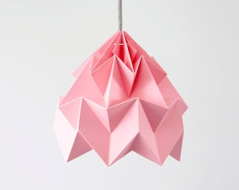 Pendant Light, Pendant lamp, Pendant shade, Origami lamp Moth pink