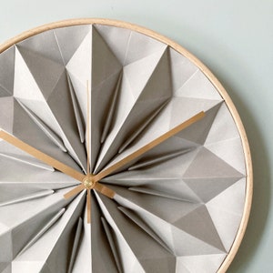 Wooden origami wall clock image 2