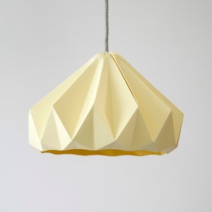 Chestnut paper origami lampshade Canary Yellow