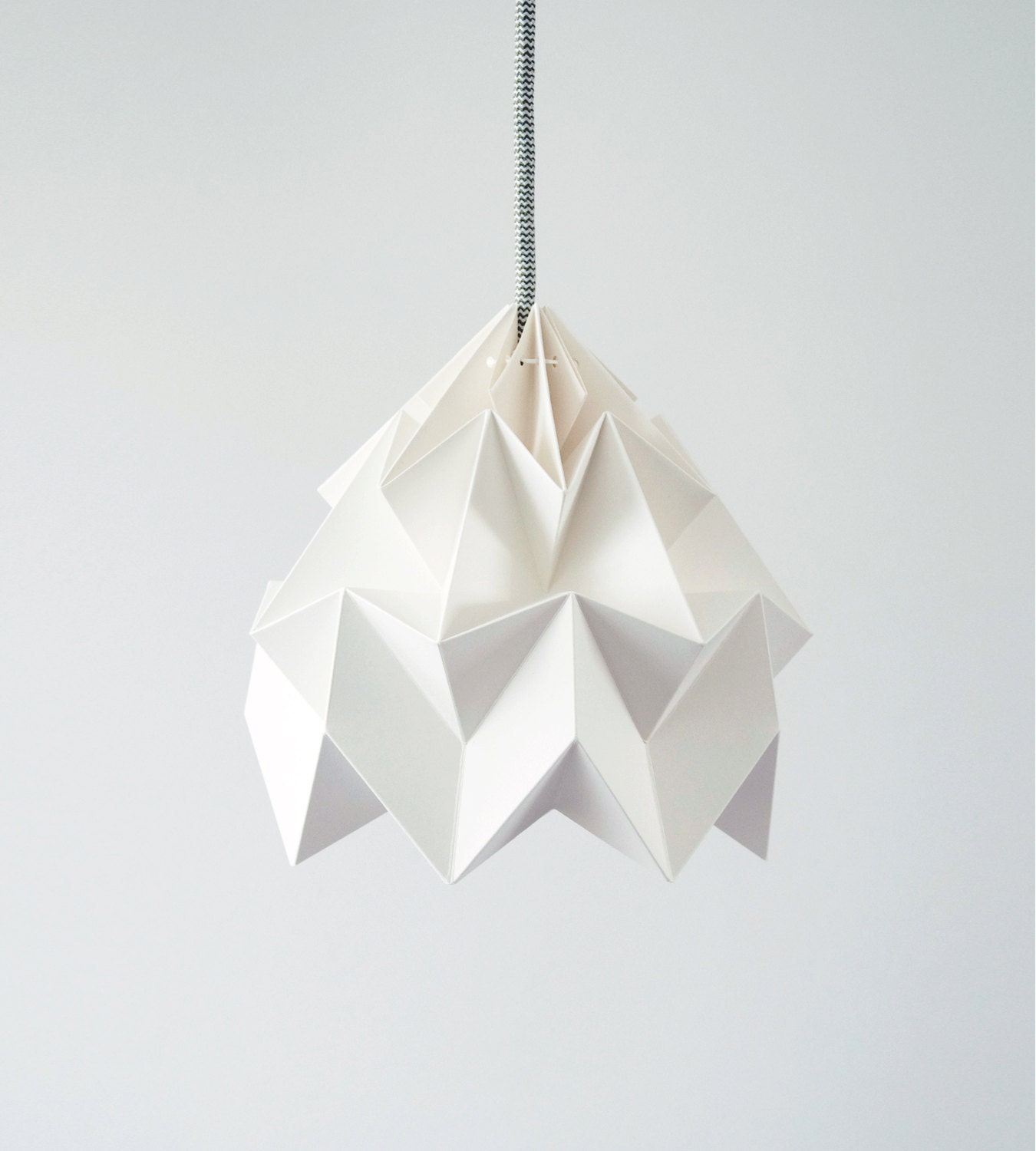 origami lamp Moth white