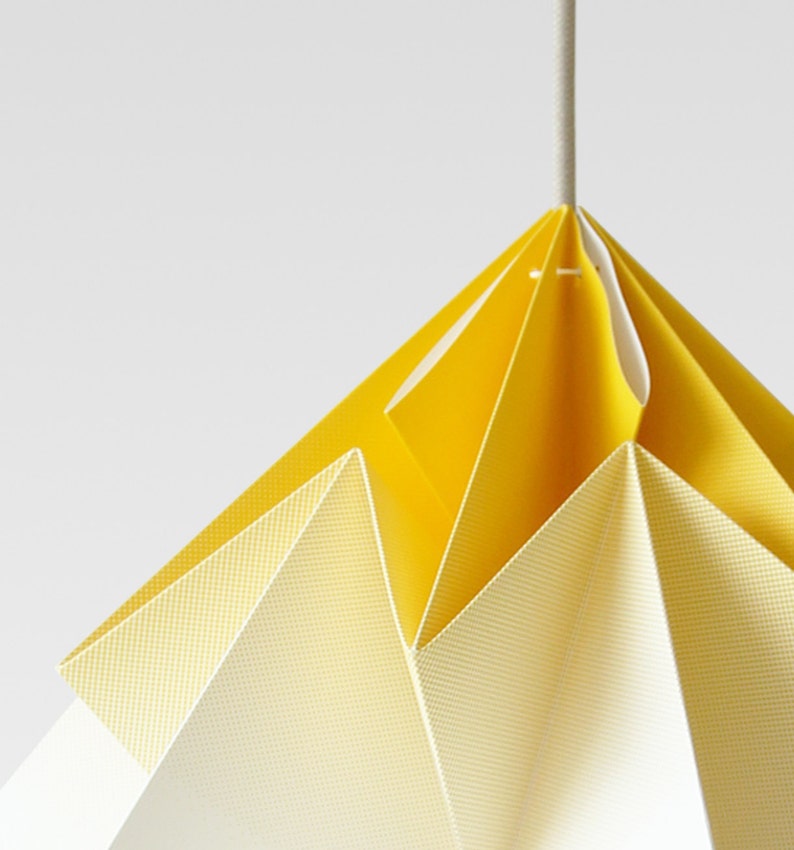 XL Moth origami lamp gradient yellow image 3