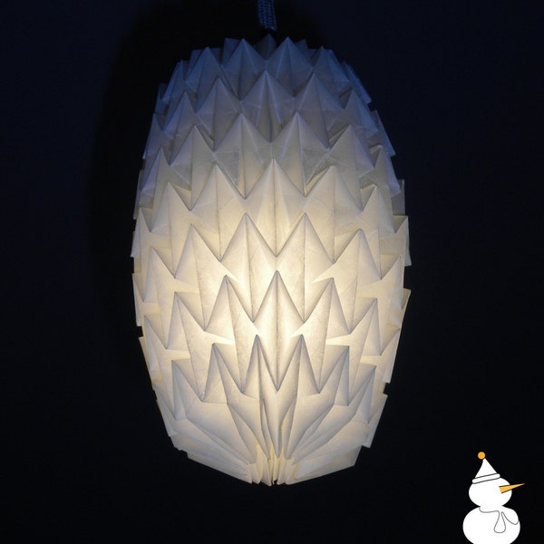 Parchment paper origami lampshade - size S