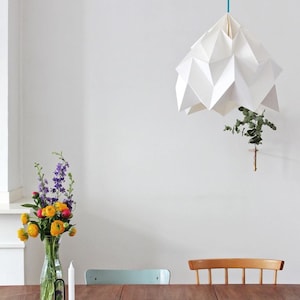 XL Moth origami lamp white image 3