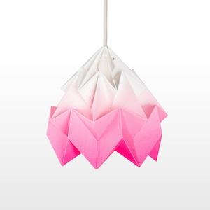 Moth origami lampshade gradient pink