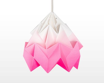 Moth origami lampshade gradient pink