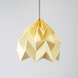 Moth origami lampshade canary yellow