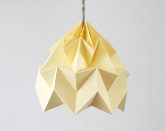 Moth origami lampshade canary yellow