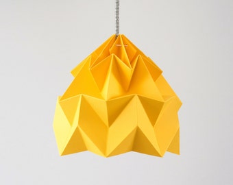 paper pendant lamp shade Moth gold yellow