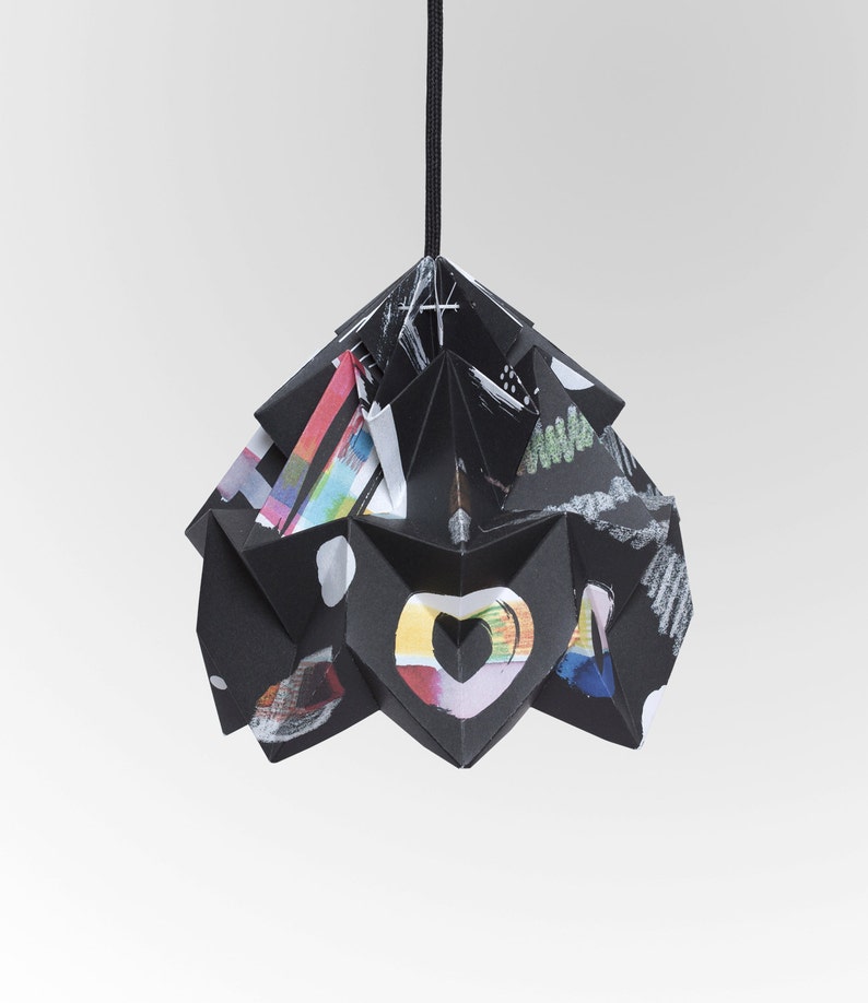 Moth origami lampshade Nacht in collaboration with Tas-ka image 1