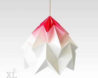 XL Moth origami lampshade gradient pink