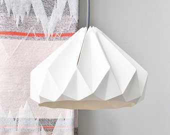 Chestnut paper origami lampshade white