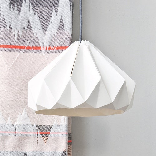 Brownfolds White Paper Origami Lampshade TIPI Mini Dual Pack Etsy