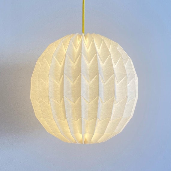 Full Moon Origami Lampshade White - Etsy
