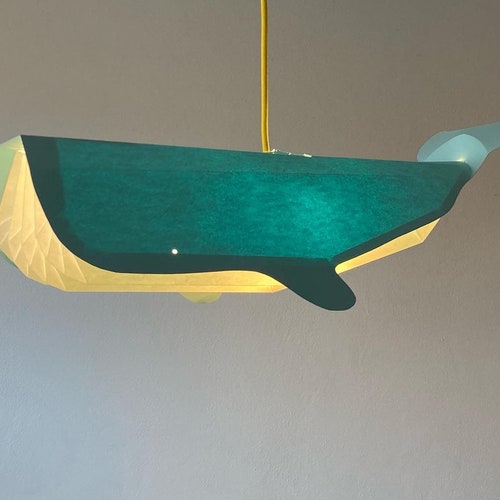 NEW: Whale paper origami shops lamp