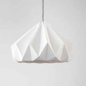 Chestnut paper origami lampshade white image 5