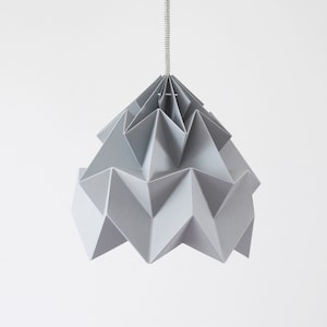 origami paper lampshade Moth grey image 2