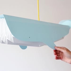 NEW: paper whale lamp, origami lamp