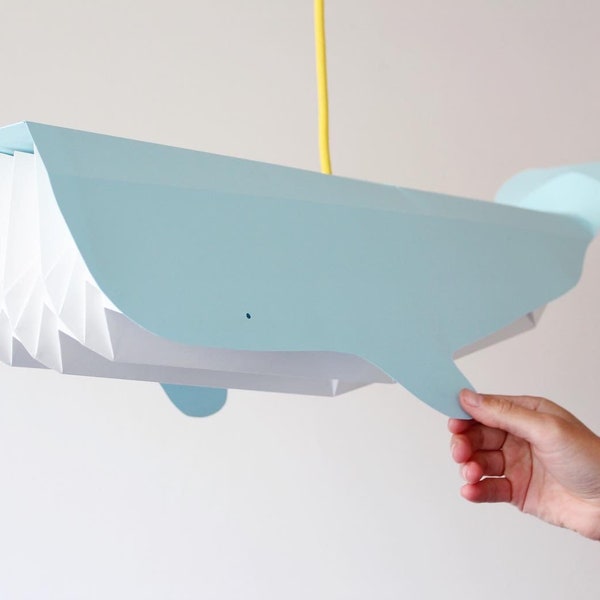 NOUVEAUTÉ : lampe baleine en papier, lampe origami