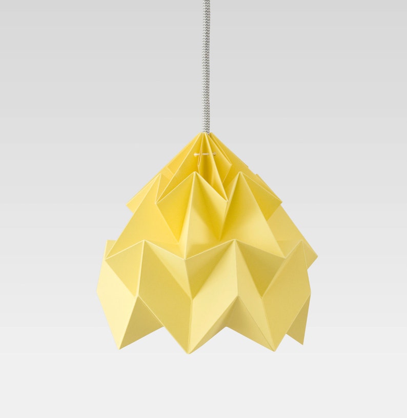 origami lamp Moth autumn yellow image 1