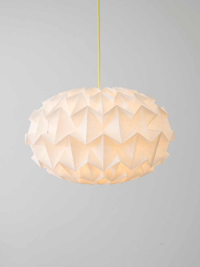 Signature White Paper Origami Lampshade Size XL Hanging Etsy
